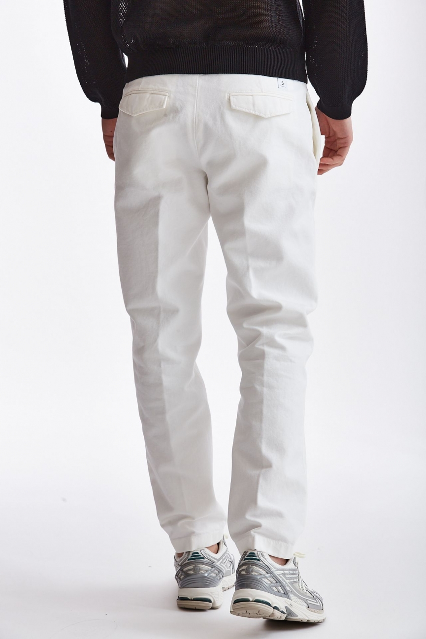 Pantalone OFF in cotone fermo bianco