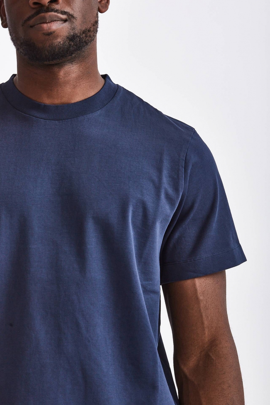 T-shirt in cotone doppio blu