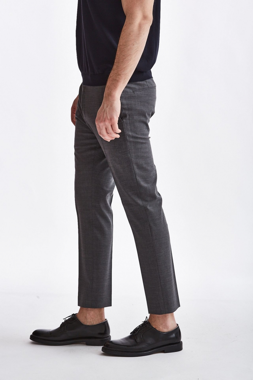 Pantalone EDGE-DIECI lana grigio