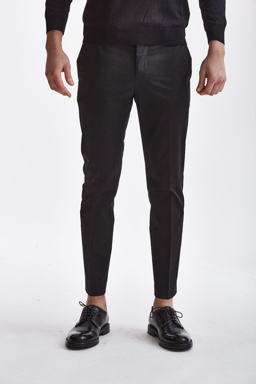 Pantalone EDGE-DIECI in cotone nero