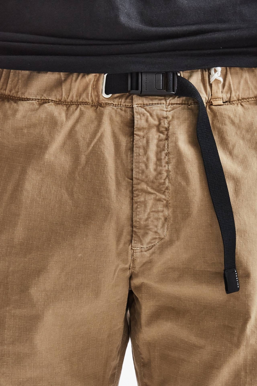 Pantalone cargo in cotone lavorato beige