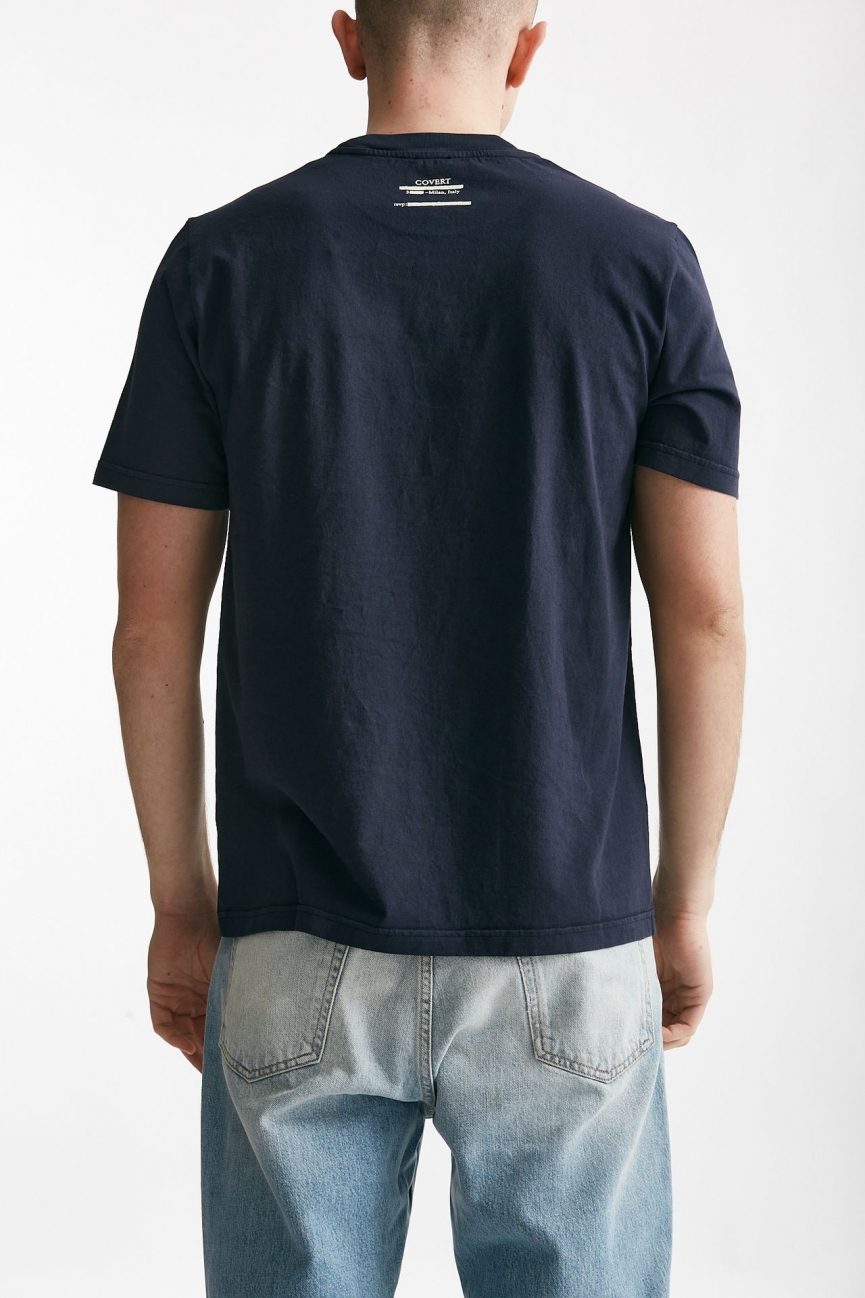 T-shirt in cotone blu