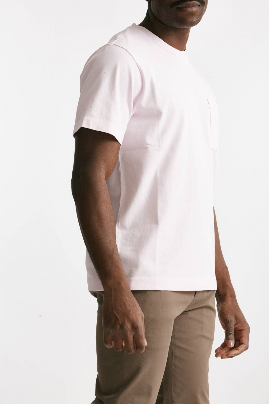 T-shirt in cotone “doppio” rosa 