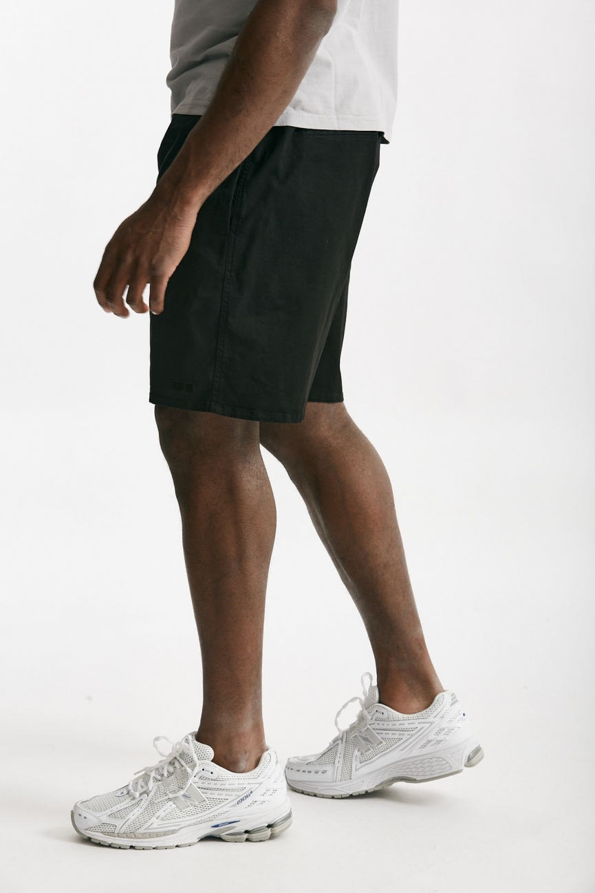 Bermuda in cotone stretch nero