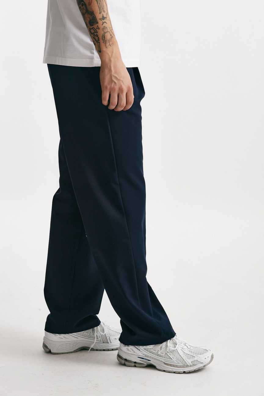 Pantalone gamba ampia stretch blu