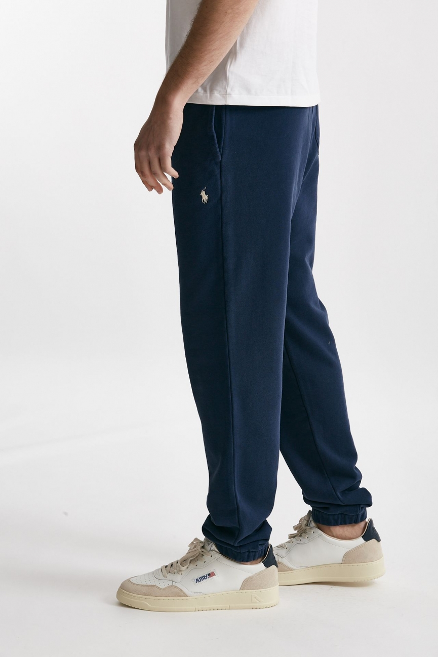 Pantalone in cotone lavato blu