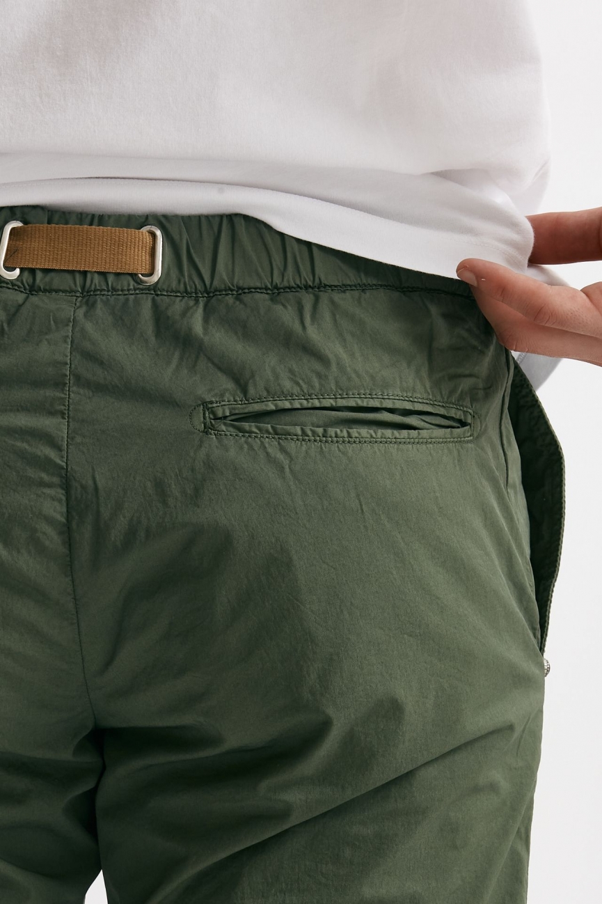 Pantalone in cotone stretch verde