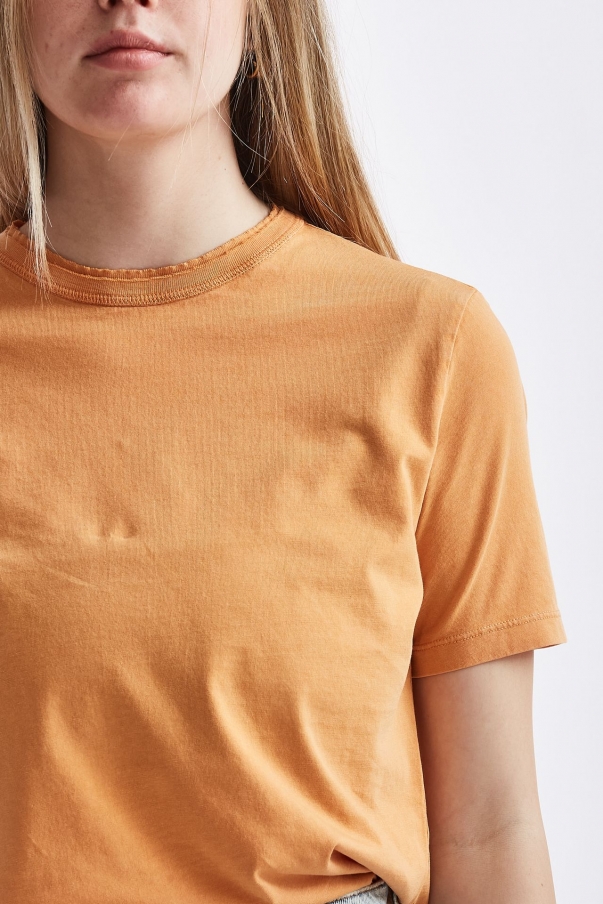 T-shirt basic in cotone arancione