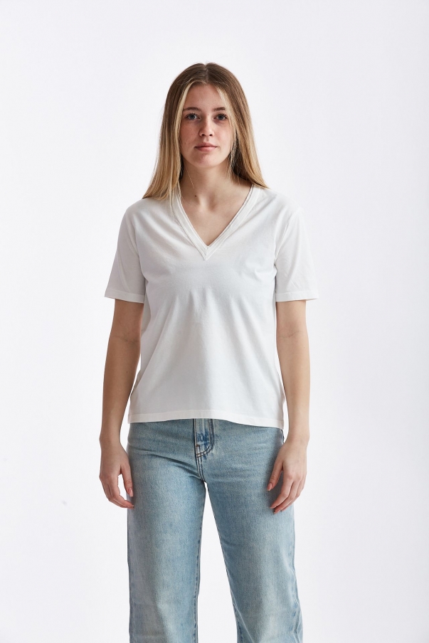 T-shirt doppio cotone bianco