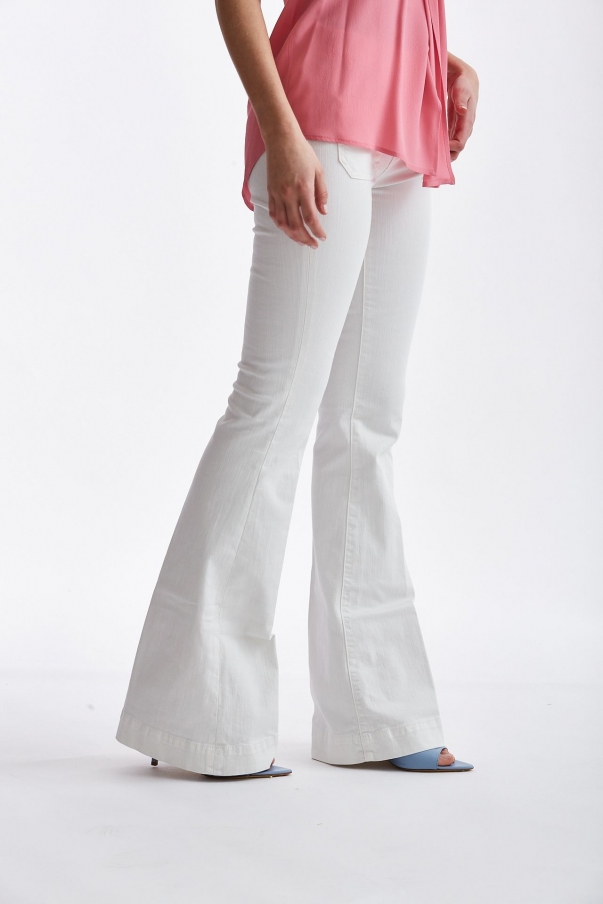 Jeans flare CAPUCINE bianco