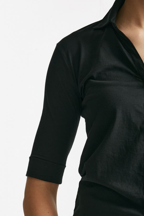 T-shirt a polo ANONYM nero
