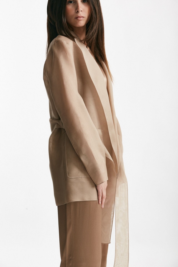 Giacca in voile di seta bronzo
