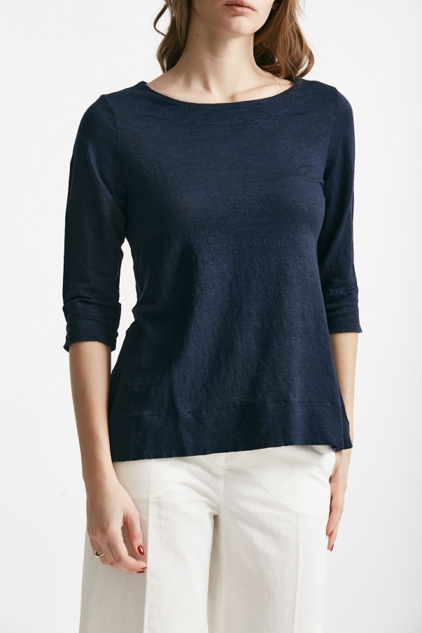 T-shirt in lino blu