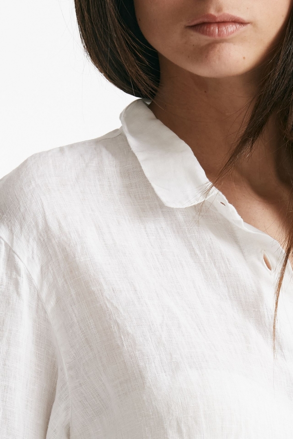 Camicia in lino bianco