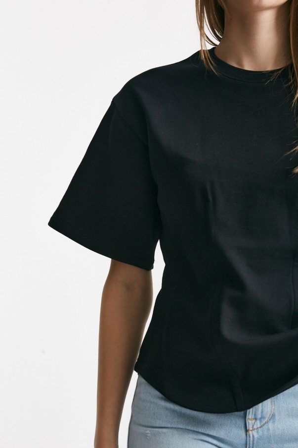 T-shirt in cotone POINT nero