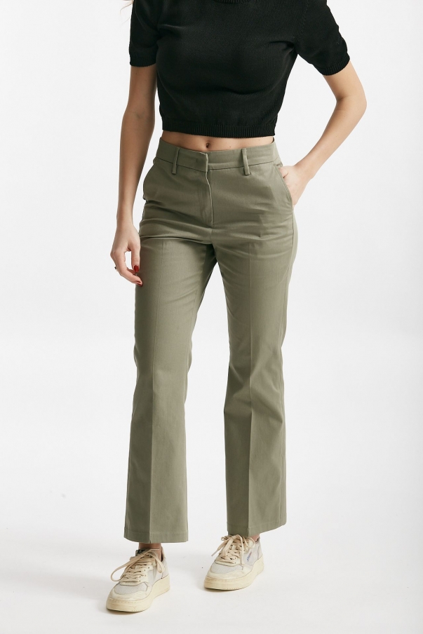 Pantalone in cotone JETTIS verde chiaro