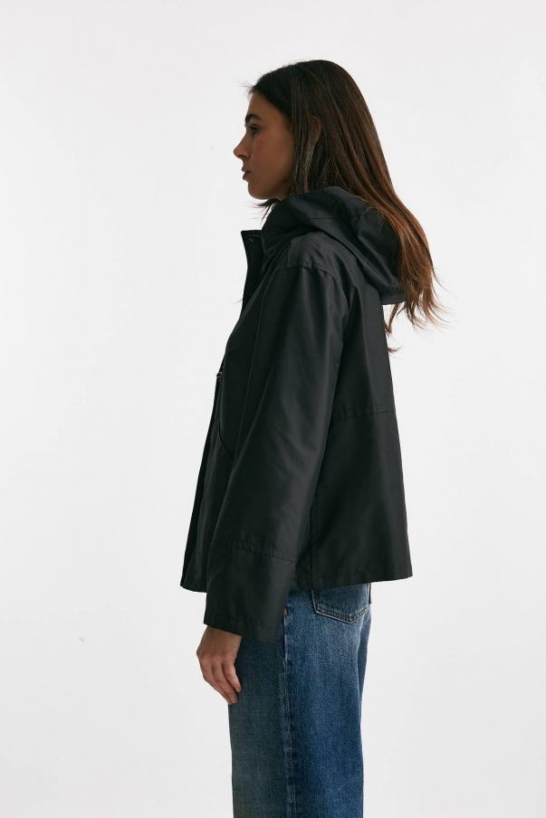 Parka corto nero sfoderato
