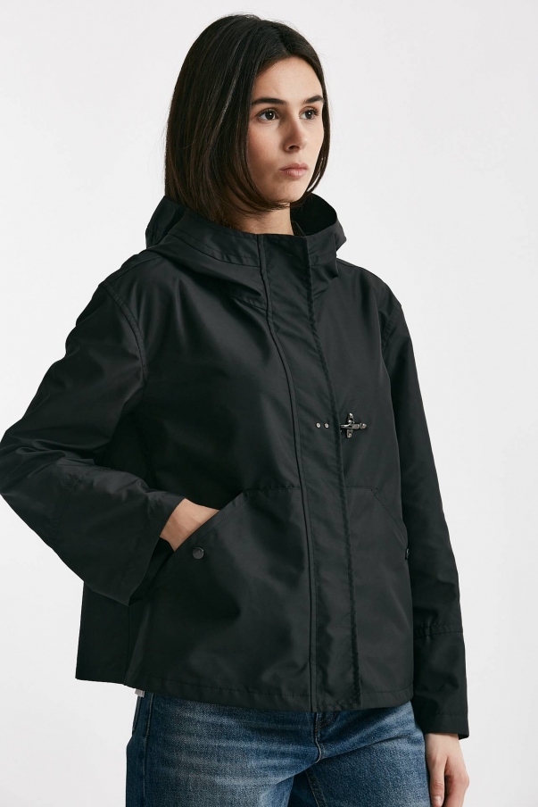 Parka corto nero sfoderato