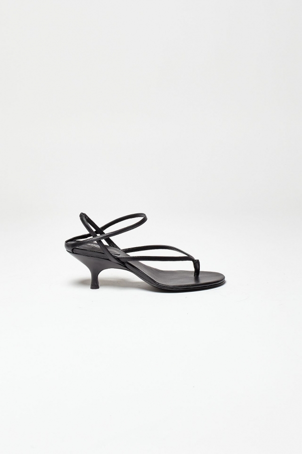 Sandalo intrecciato in pelle THE THONG nero