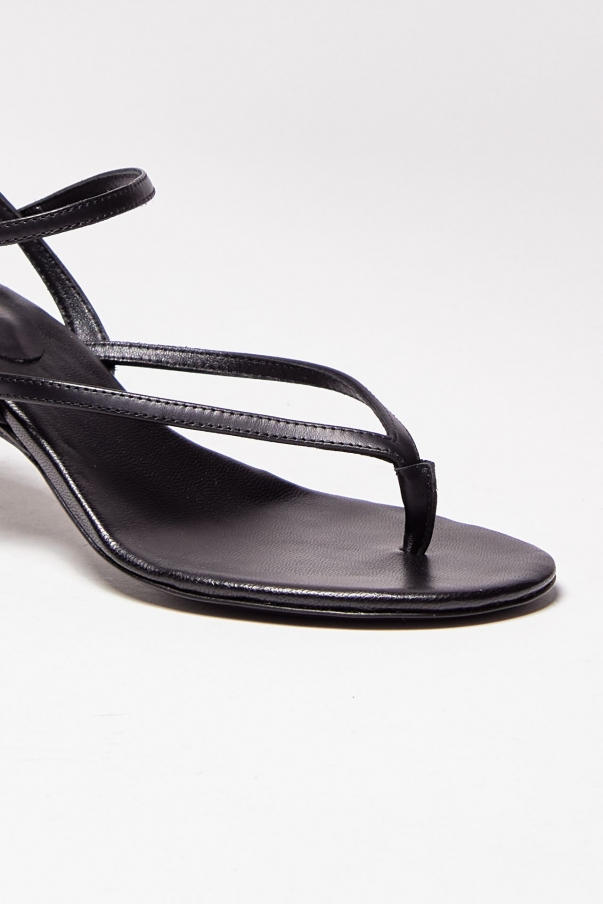 Sandalo intrecciato in pelle THE THONG nero