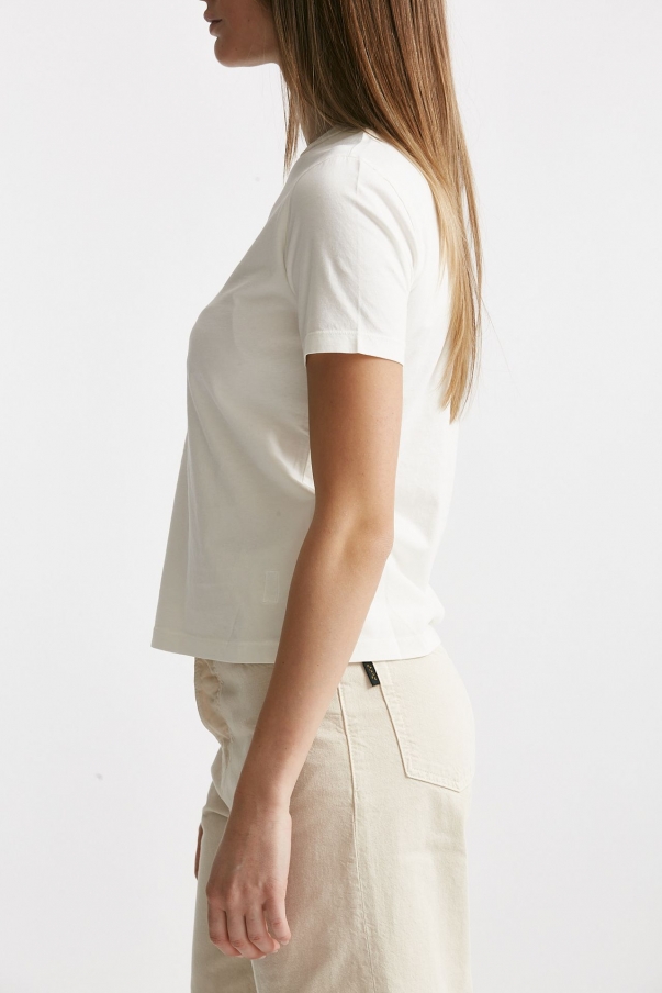 T-shirt basic bianco panna