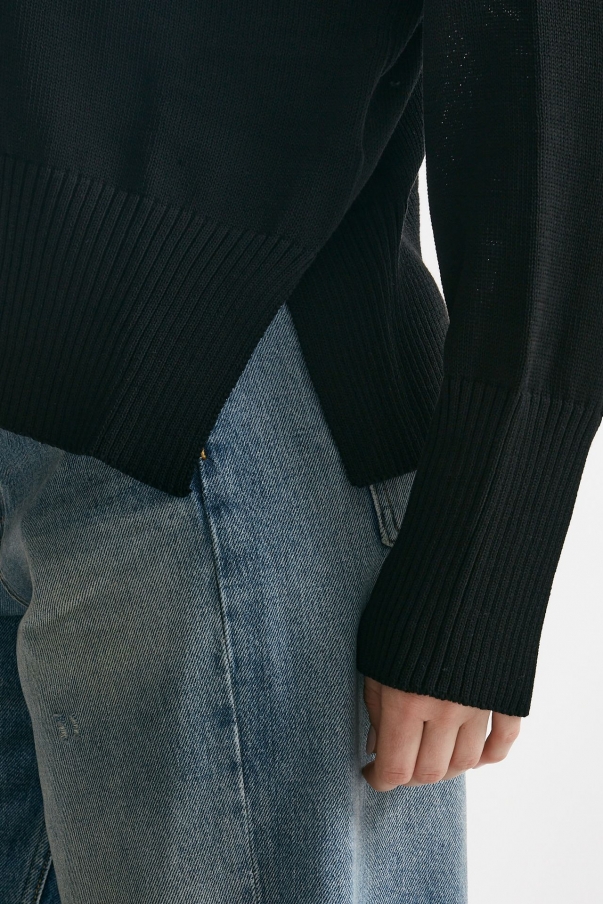 Maglia over in cotone nero 