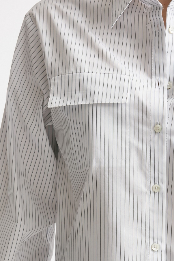 Camicia rigata in cotone 