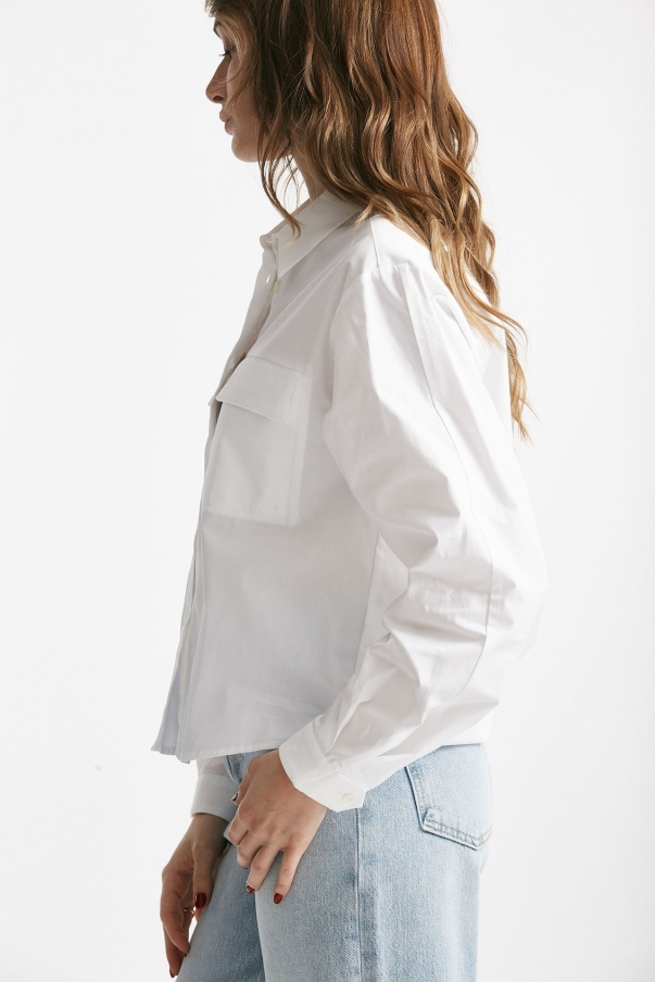 Camicia in cotone bianco