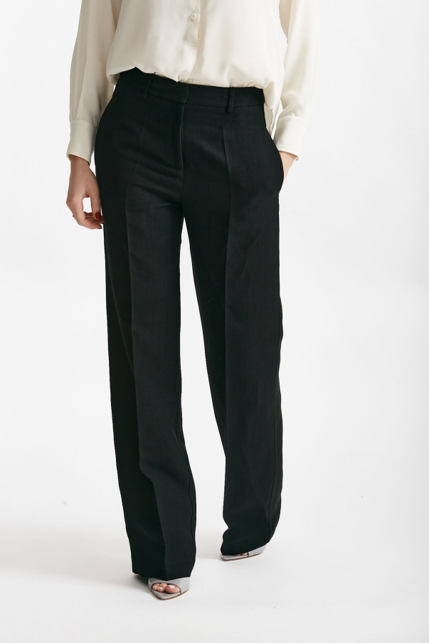 Pantalone palazzo vita alta nero 