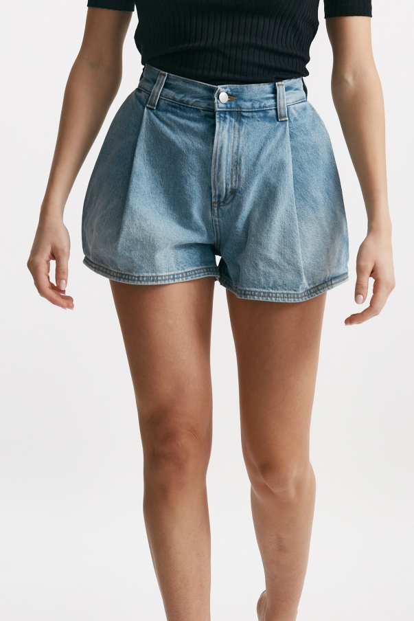Short in denim lavaggio chiaro 