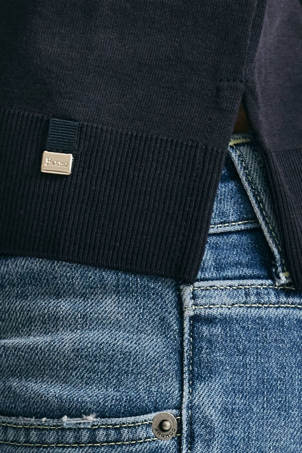 T-shirt basica in cotone blu
