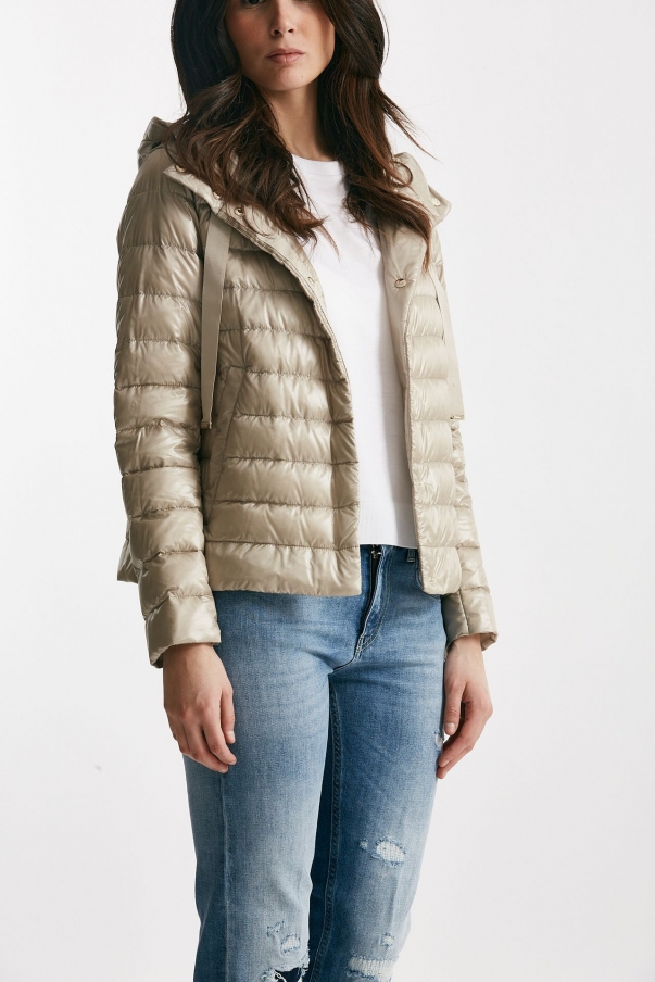 Giubbino in nylon ultralight beige chantilly 