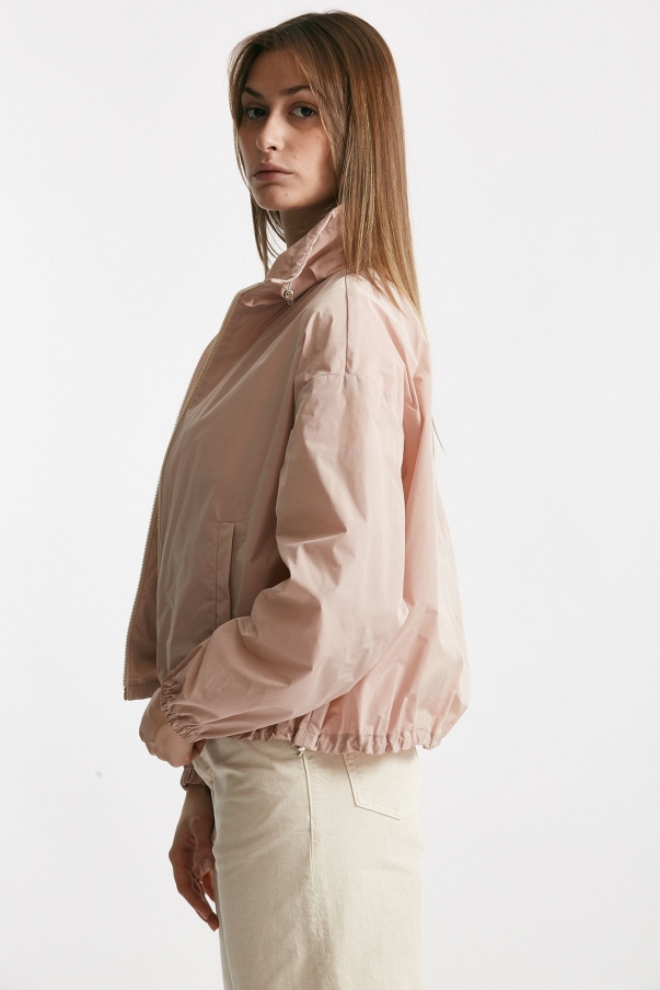 Bomber in taffetà tecnico rosa