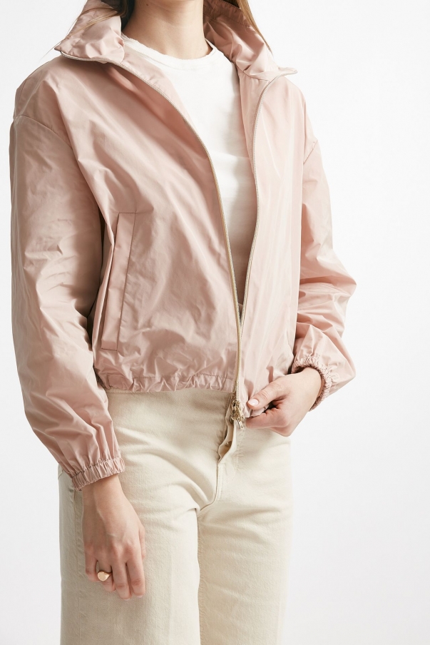 Bomber in taffetà tecnico rosa