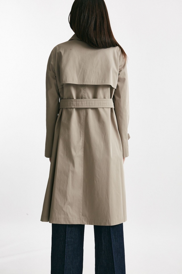 Trench in cotone tortora trattamento idrorepellente