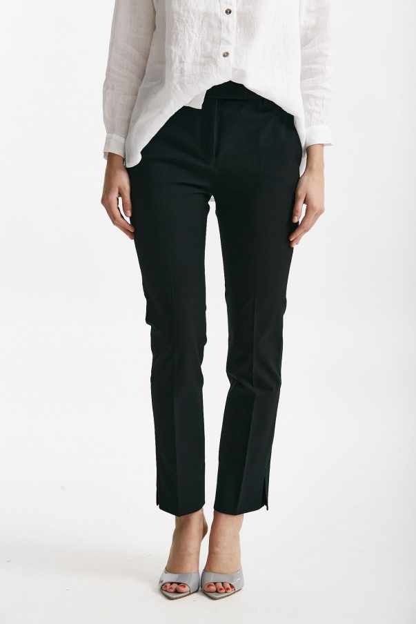 Pantalone slim in cotone KIMAMA nero