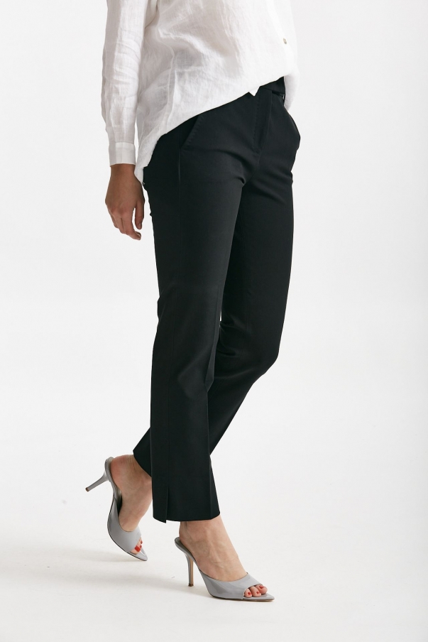 Pantalone slim in cotone KIMAMA nero