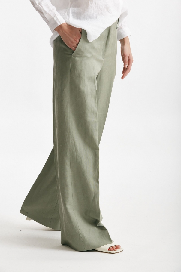 Pantalone palazzo NEERA verde salvia