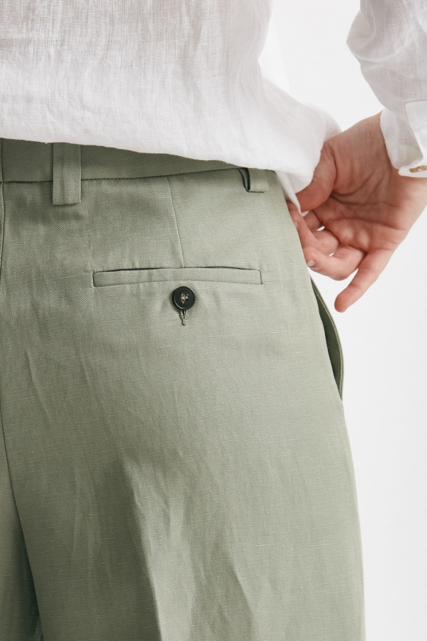 Pantalone palazzo NEERA verde salvia