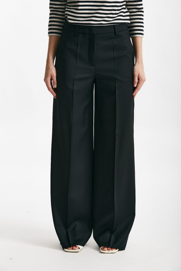 Pantalone palazzo NEERA Tela fresco lana nero