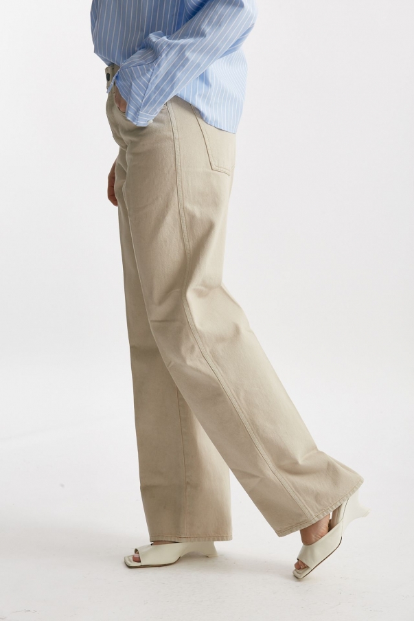 Jeans loose fit beige