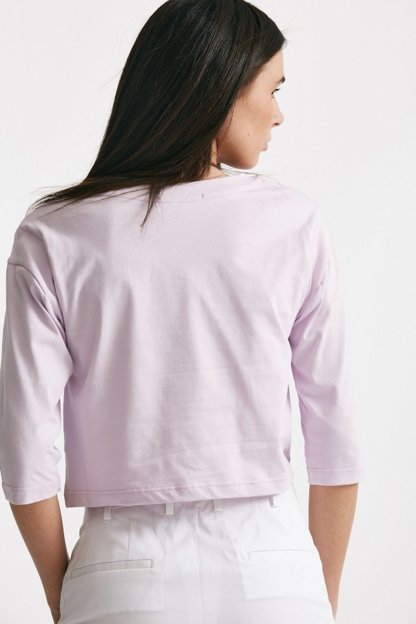 T-shirt crop lilla