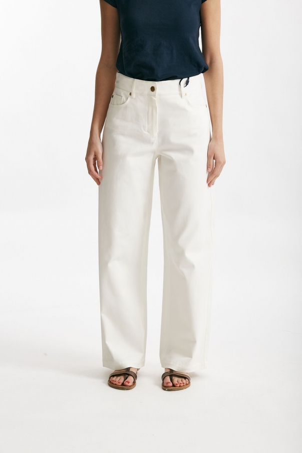 Jeans palazzo MARIANNA bianco