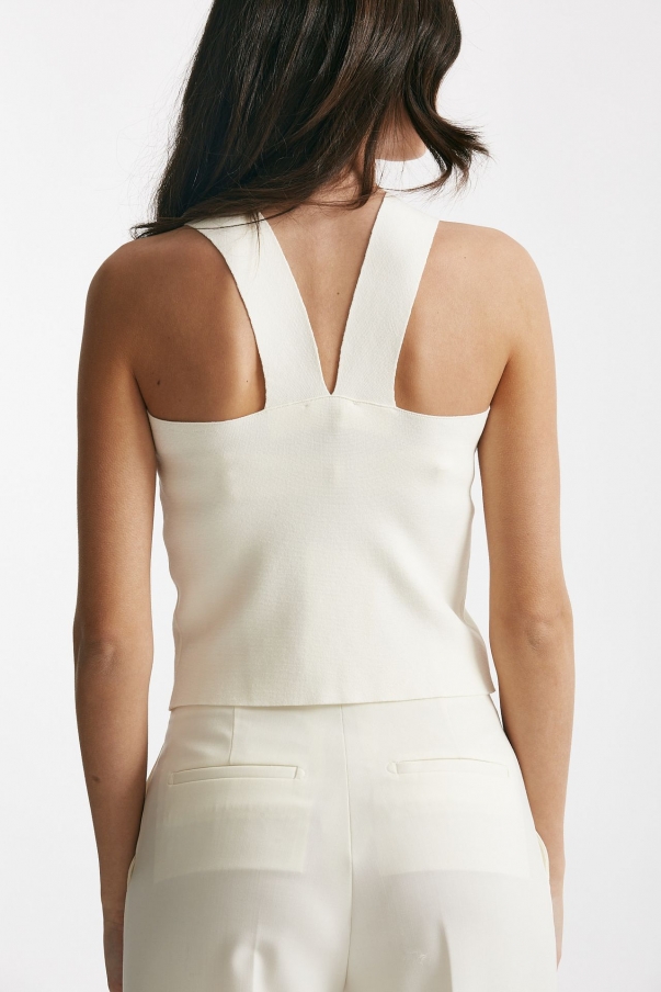 Top in viscosa bianco