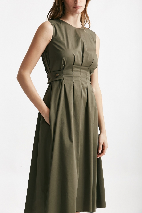 Abito in cotone verde militare
