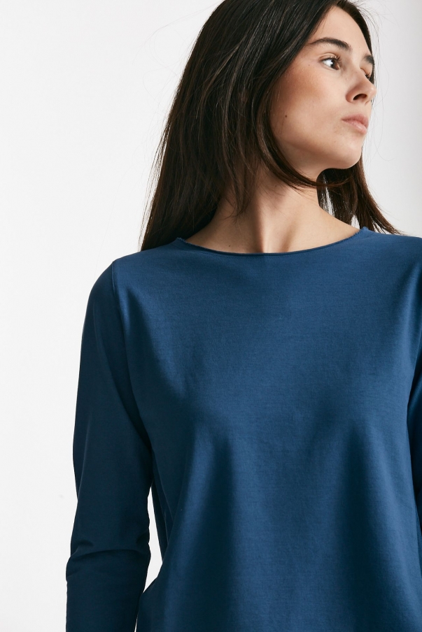 Maglia scatolina blu aperto