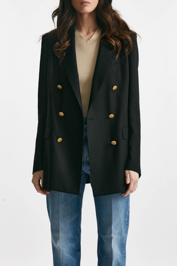 Blazer over in lino JASMINE10B nero