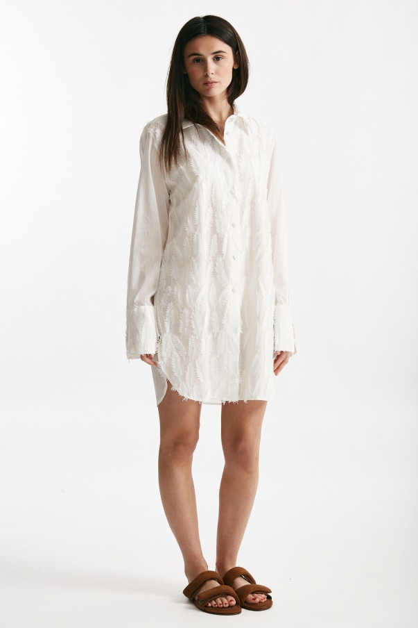 Abito in cotone cammello 