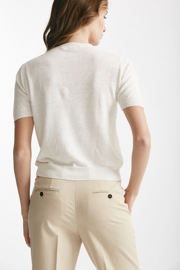 T-shirt in lino bianco