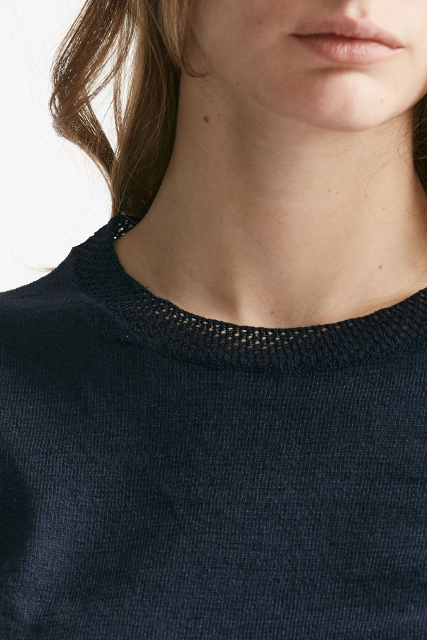 T-shirt in lino blu